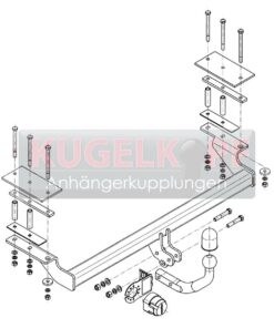 Alternative view of DAEWOO Nubira III STARRE ANHÄNGERKUPPLUNG
