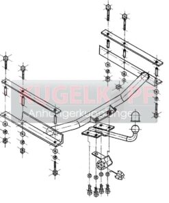Alternative view of DAEWOO Espero STARRE ANHÄNGERKUPPLUNG