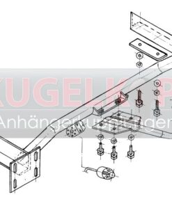 Alternative view of DODGE Caravan /                        Grand Caravan STARRE ANHÄNGERKUPPLUNG