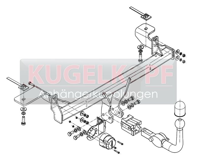 FIAT Panda II 4x4 ABNEHMBARE ANHÄNGERKUPPLUNG – Bild 2